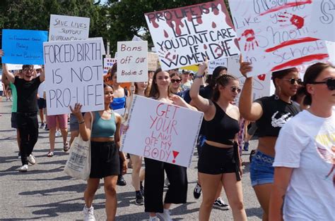 Protestors In Fort Walton Beach March Against Roe V Wade Reversal