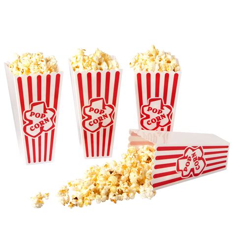 Buy Plastic Popcorn Containers Red And White Striped Retro Style Reusable Popcorn Boxes For Movie