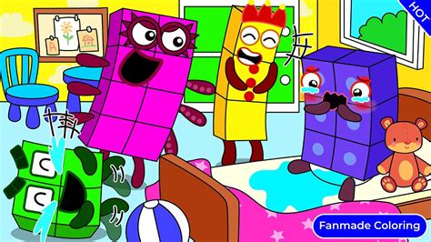 Oh No Numberblocks 6 Bed Wetting Numberblocks Fanmade Coloring Story