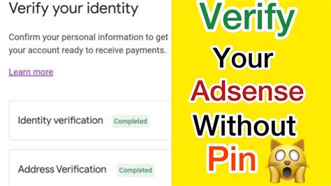 How To Verify Your Google Adsense Account Without Pin Youtube