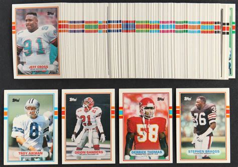 1989 Topps Football Traded Series Complete Set Of 132 Cards With