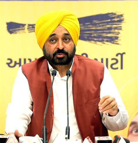 Ahmedabad Punjab CM And AAP Leader Bhagwant Mann Addresses A Press