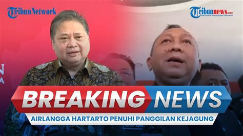 Breaking News Airlangga Hartarto Penuhi Panggilan Kejagung Diperiksa