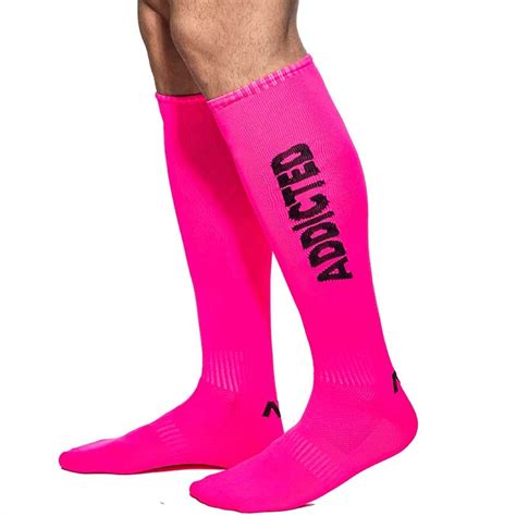 Herren Kniestrümpfe in neon pink Sportswear von ADDICTED