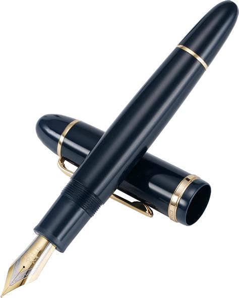 Erofa Jinhao X159 Fine Nib Fountain Pen Dark Blue With Golden Clip