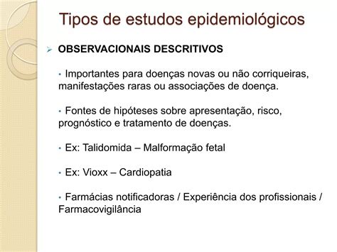 Tipos De Estudos Epidemiol Gicos Ppt