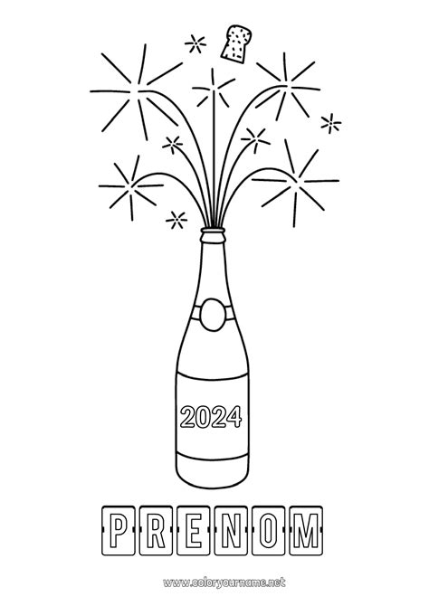 Coloriage n3666 Bonne fête Bonne année Coloriages faciles