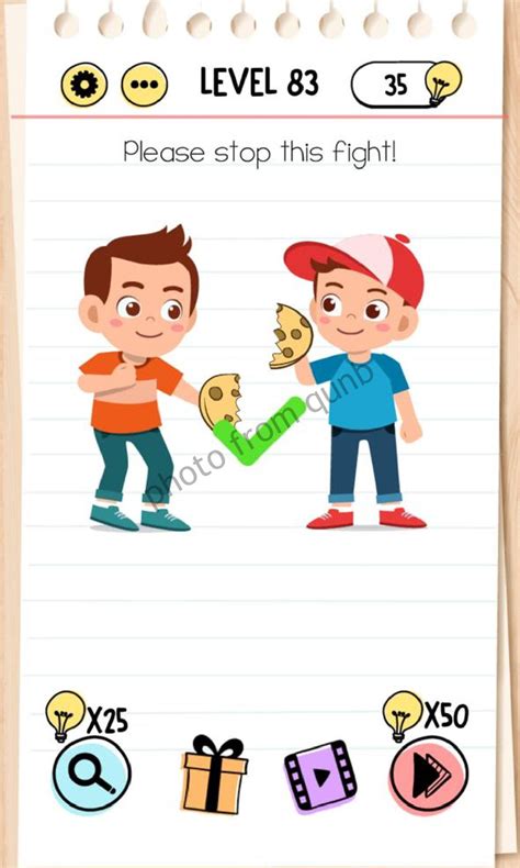 Brain Test Level 83 Please stop this fight Answers Solutions