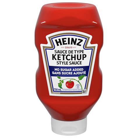 Tomato Ketchup No Sugar Added Products Heinz®