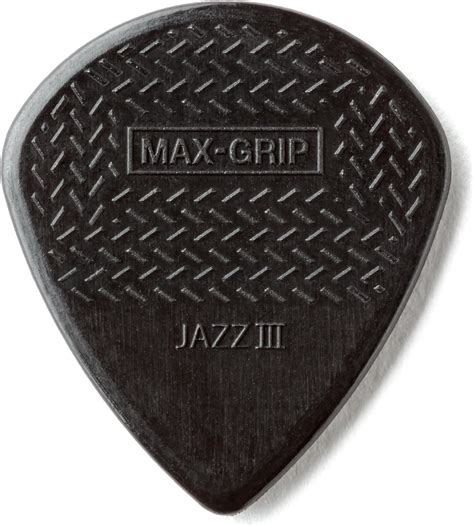 Dunlop P C Max Grip Jazz Iii Carbon Fiber Guitar Picks Pack