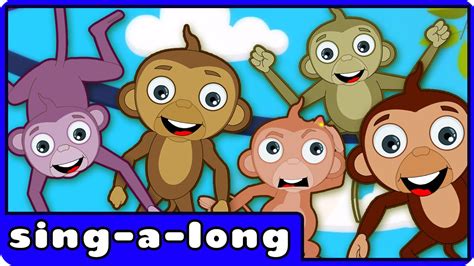 Five Little Monkeys Jumping On The Bed Nursery Rhymes With Lyrics By