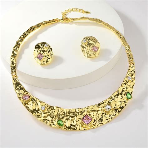 Unusual Big Zinc Alloy Piece Jewelry Set