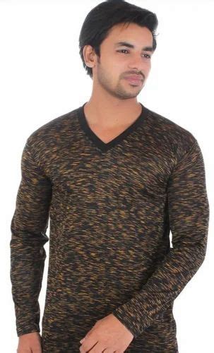 Men V Neck Printed Polyester Casual T Shirt Large At Rs 299 Piece In