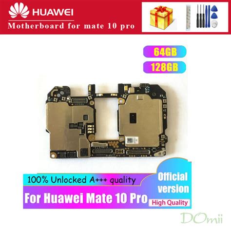 Original Unlocked For HUAWEI Mate 10 Pro Motherboard 64GB 128GB 256GB