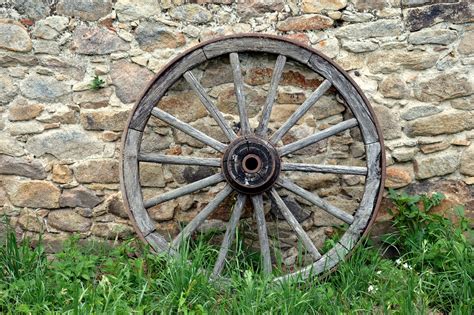 Stone Wall Cart Wheel Wooden Free Photo On Pixabay Pixabay