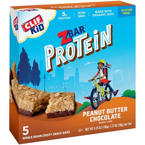 Clif Kid ZBar Protein Peanut Butter Chocolate Protein Z Bars - Shop Granola & Snack Bars at H-E-B