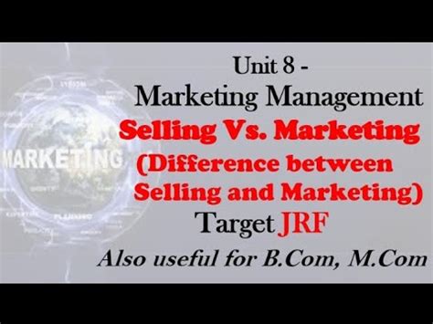 Selling Vs Marketing Difference Between Selling And Marketing