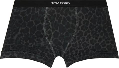 Tom Ford Gray Reflective Leopard Boxer Briefs Shopstyle