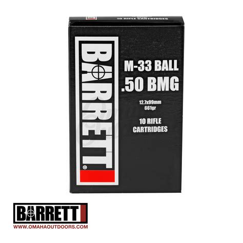 Barett Bmg Gr Fmj Ammo Round Box Omaha Outdoors