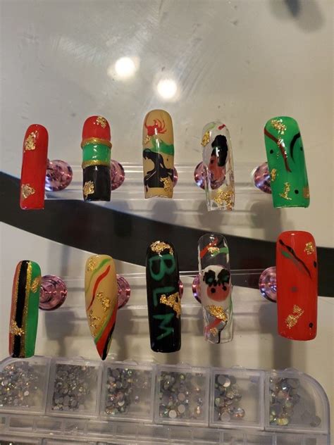 Juneteenth nail art 🎨 Skateboard, Nails, Skateboarding, Finger Nails, Ongles, Skate Board, Nail ...