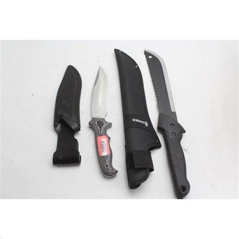 Smith And Wesson Fixed Blade Knife Gerber Machete And Sheaths Property Room