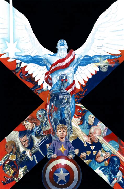 Alex Ross Earth X Trilogy Cover Comic Art Marvel Character Design