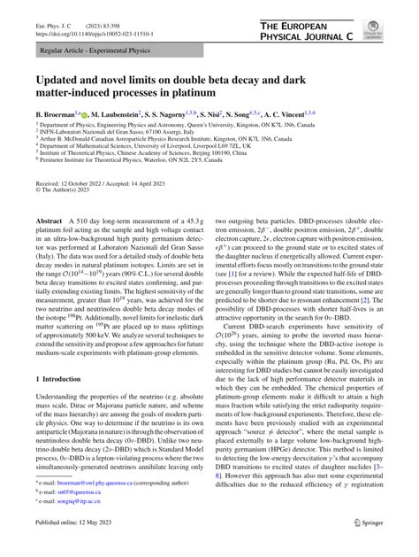 PDF Updated And Novel Limits On Double Beta Decay And Dark Matter