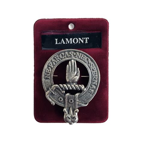 Lamont Cap Badge Pewter Clan Crest Badge Gaelic Themes Cap Etsy