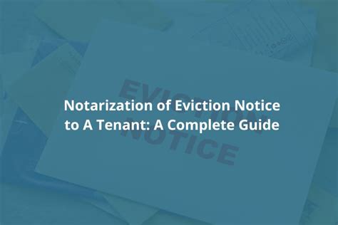 Notarization Of Eviction Notice To Tenant Notarized Eviction Notice