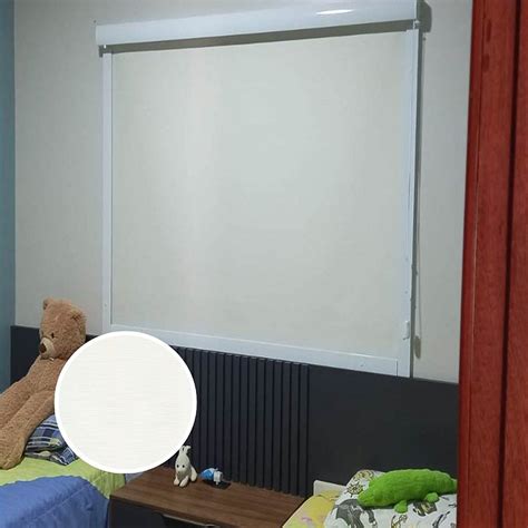 Persiana Blackout Caixa Box Cor Branco Liso InterLight Cortinas