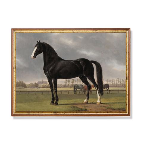 Vintage Horse Painting Antique Equestrian Print Digital Download ...