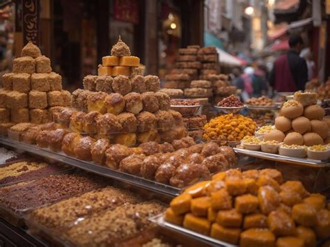 Dulces Turcos En El Bazar De Las Especias De Estambul Foto Premium