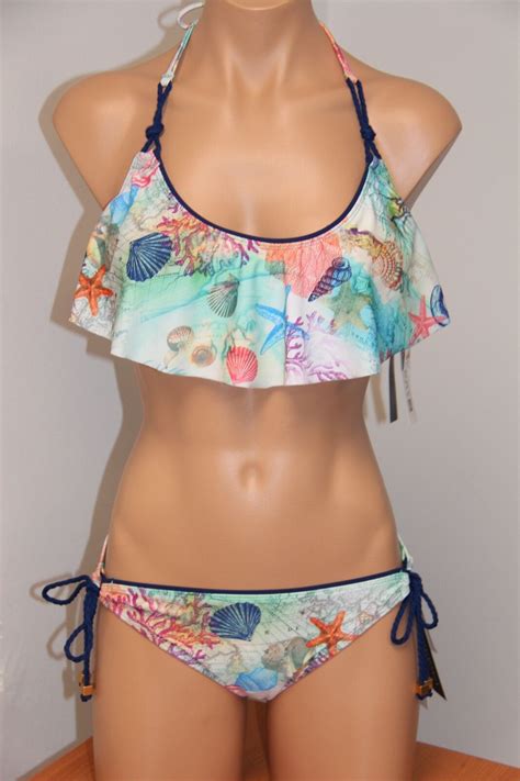 Nwt Sperry Top Sider Swimsuit Bikini Pc Set Sz S Tie Side Ebay