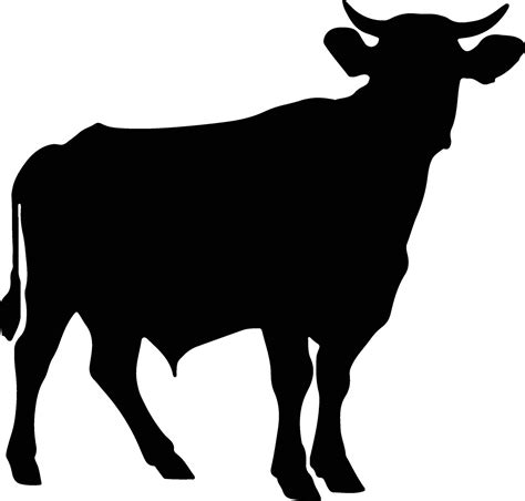 Cow Silhouette illustration Vector White Background 39355485 Vector Art ...