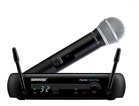 Shure PGxd24 PG58 Sistema sem fio Fx8 e microfone de mão cor preta