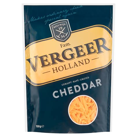 Vergeer Geraspte Kaas Cheddar Per Zak 150 G