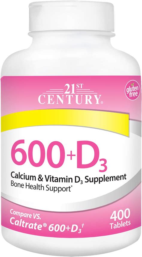 21st Century Calcium 600 Mg D Plus Minerals Chewable Tablets 75 Count Health