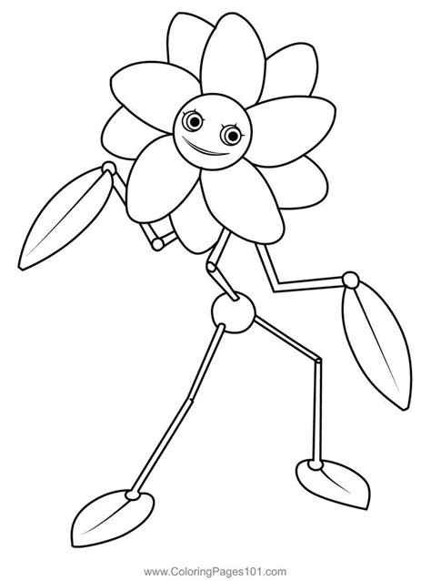 Daisy Poppy Playtime Coloring Page Coloring Book Pages Printable