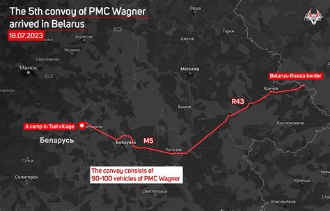 The Th Convoy Of Pmc Wagner Arrived In Belarus It Includes Over