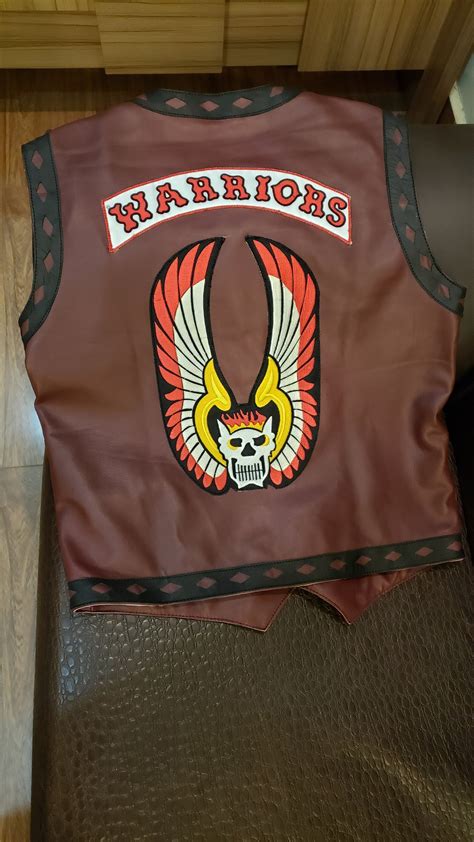 The Warriors Handmade Movie Stylish Vest Leather Jacket Bike Riders Halloween Costume Warriors