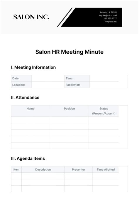 Page 4 Free Meeting Minute Templates And Examples Edit Online And Download