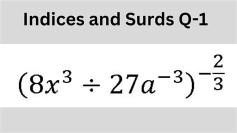 Indices and Surds Q 01 SEE Class 10 indices surds घतक र सरडहर