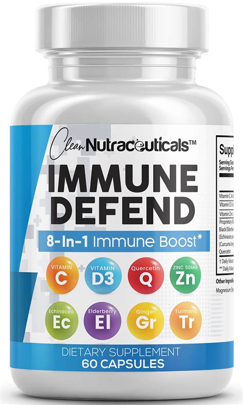 Immune Defense Support Supplement In With Zinc Quercetin Vitamin