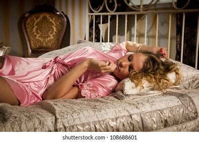 Sexual Blonde Lying On Bed Boudoir Stock Photo Shutterstock