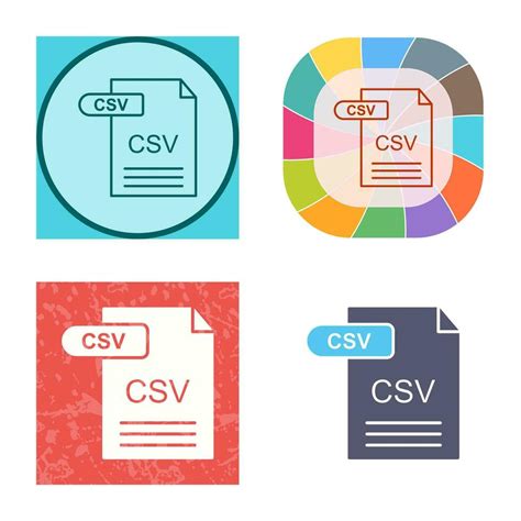 Csv Vector Icon Vector Art At Vecteezy