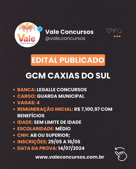 Gcm Caxias Do Sul Edital Publicado 4 Vagas Vale Concursos