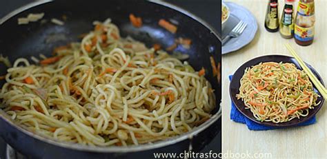 Veg Hakka Noodles Recipe Hakka Noodles Recipe Chitras Food Book