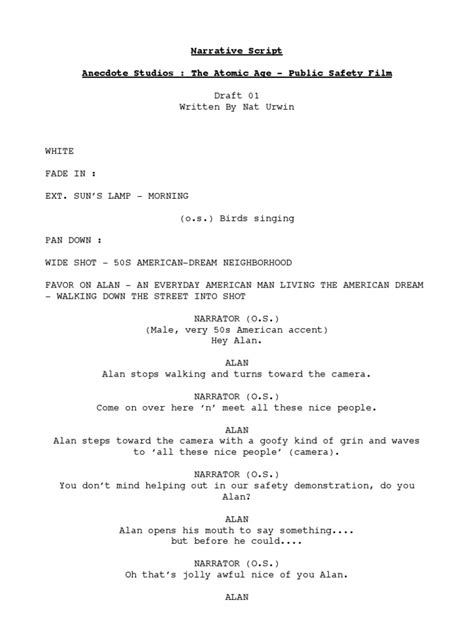 narrative script draft   nature