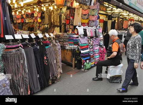 Seoul (South Korea): clothes stalls at the Namdaemun Market Stock Photo, Royalty Free Image ...