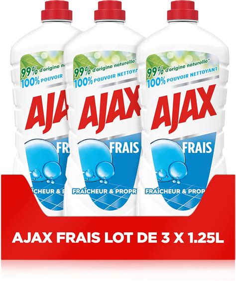 AJAX Nettoyant Ménager Sol Multi Surfaces Ajax Frais Sans Rinçage